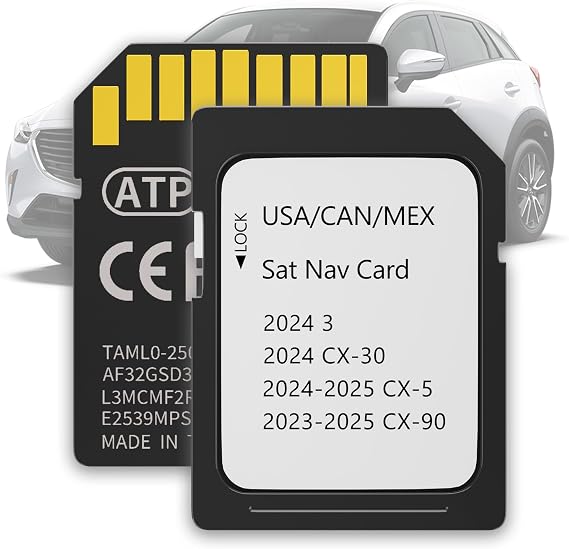 2025 Latest Navigation SD Card for Mazda-KMV666EZ1C,Compatible with Mazda CX5 2024-2025, CX30 2024, CX90 2023-2025,Mazda Navigation SD Card Updated Map for USA/CAN/MEX