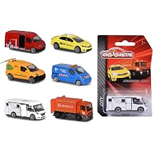 Majorette City Cars - フリーホイールとサスペンション付きの6種類のモデルカーのうち1台。対象年齢3歳以上。2.99インチ。