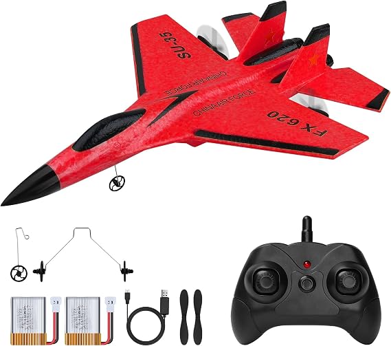 RC Plane, SU35 RC Airplane 2.4 GHz 2 Channel Remote Control Airplane