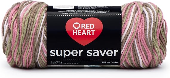 Red Heart Super Saver Economy Yarn, Pink Camo