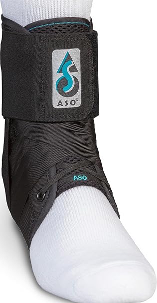 Med Spec ASO Ankle Stabilizer Lace Up Ankle Brace Sprain Support Black, XXL | Ankle Brace for Sprains, Instability, Bilateral Orthopedic Support, Sports Injury Recovery, Men, Women, Teens & Kids. 264017