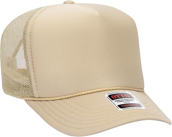OTTO Cap 5 Panel High Crown Mesh Back Trucker Hat | Bulk Packs