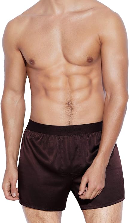 Men's Silk Boxer Shorts in Grey