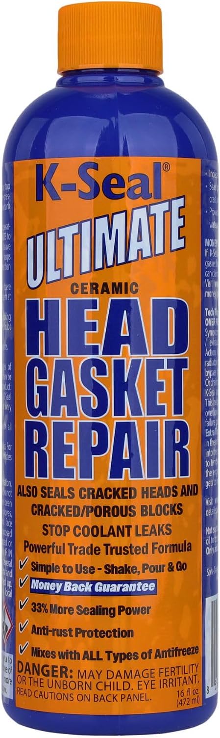 K-Seal ST3501 Pour & Go Head Gasket Sealer, 16 oz Repairs Blown Head Gaskets, Cracked Heads & Engine Blocks
