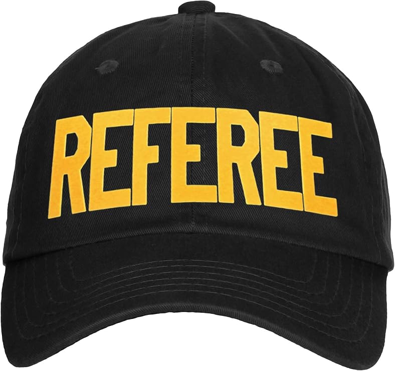Classic Referee Hat Premium Cotton Low Profile Unstructured Adjustable Strapback