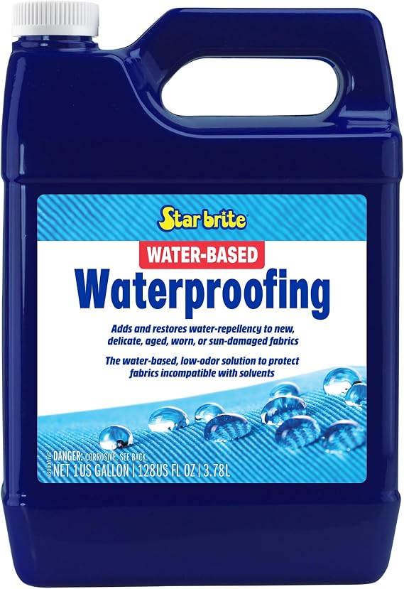 STAR BRITE Water-Based Waterproofing & Fabric Protectant - Low Odor Waterproofer for All Materials- 1 GAL (082200)