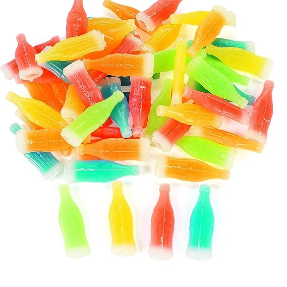 Fun Express Wax Candy Bottles, 50 Count