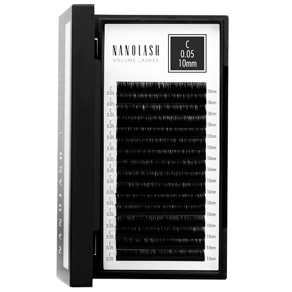 Nanolash Volume Lashes - false lashes for professional eyelash extensions, volume eyelash extensions (0.05 C, 10mm)