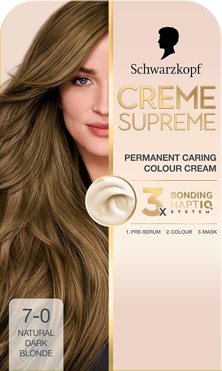 Schwarzkopf Creme Supreme Hair Dye, 7-0 Natural Dark Blonde