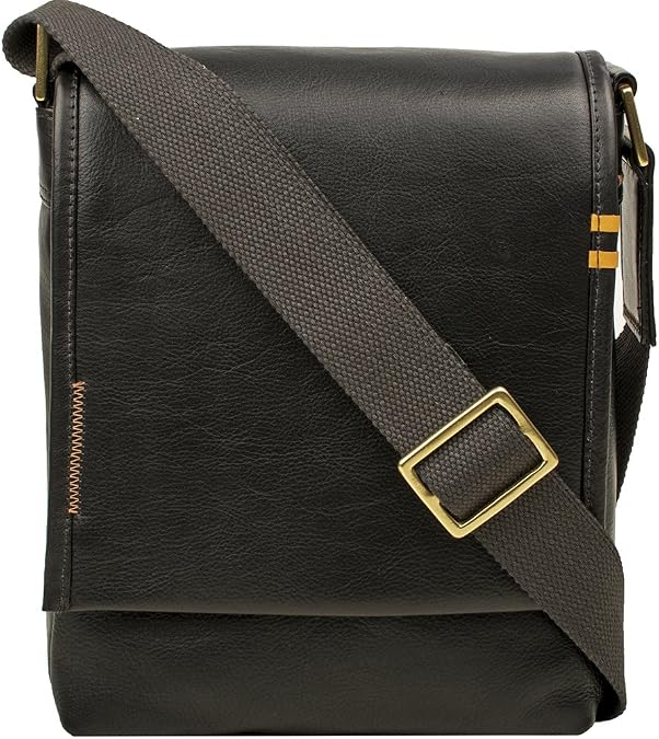 Hidesign Seattle Unisex Compatible Leather Crossbody Bag
