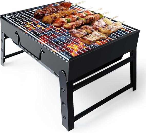 BBQ Barbecue Grill, Portable Foldable Charcoal Grill for Outdoor Camping