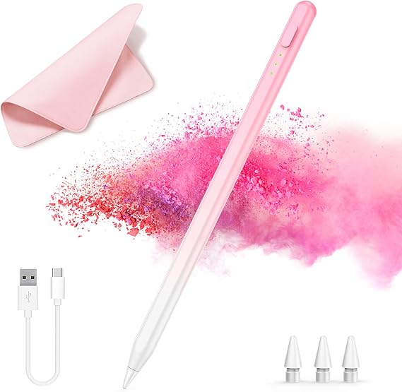 Stylus Pen for iPad,14Mins Fast Charge for Stylus Pencil,Palm Rejection,Tilt Sensitivity,Pen for iPad11/10/9/8/7/6,Pro