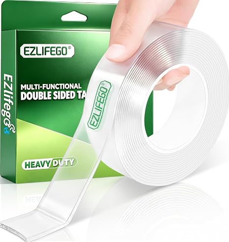 EZlifego Heavy Duty Invisible Bond Nano Double Sided Mounting Tape, 9.85FT