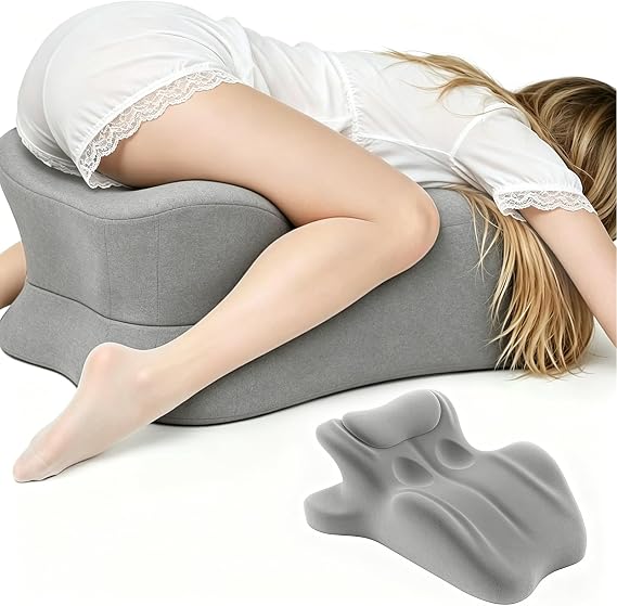 Couples Pillow, Sweet Spot Pillow, 27Angle Perfect Position Wedge PillowErgonomic Memory Foam Wedge Pillow, Multi-Functional Comfort Back and Prone Support Cushion for Bedroom Home (Gray)