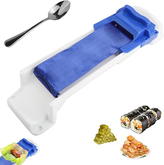 Lumpia Maker, Lumpia Roller Machine with Stainless Steel Spoon for Kitchen | Multi-functional Egg Roll Maker, Vegetable Meat Rolling Tool for Lumpia, Egg Rolls, Sushi, Perfect for Dining Room