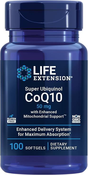 Life Extension Super Ubiquinol CoQ10, 50 mg, 100 Softgels