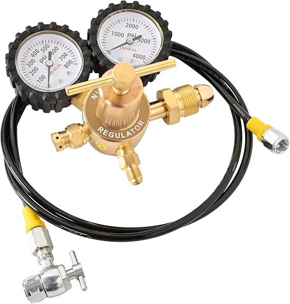 4000Psi Nitrogen Regulator Kit Nitrogen Shock Fill Tool Compatible with Shock with Schrader Valve Off-road Bike, ATV, UTV,Motor,Kawasaki,Yamaha