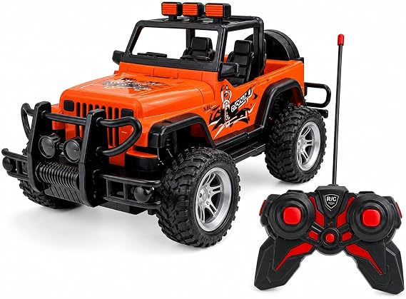 Duman Efektli Uzaktan Kumandalı Off-Road Jeep- Canavar Kamyon - 1:14 Ölçek, Işıklı Farlar ve Şarjlı Bataryalı Full Fonksiyon Arazi Aracı