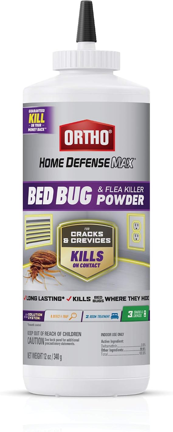 Ortho Home Defense Max Bed Bug & Flea Killer Powder, 12 oz.