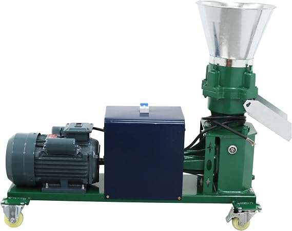 220V Animal Feed Pellet Machine 4 Head Rollers 4.5KW Chicken Feed Pellet Granulator Electric Grain Granulator 2MM Pressure Plate Max Output 200Kg/h