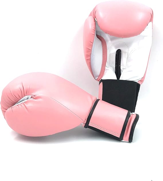 Boxing Gloves Pink Kickboxing, Grappling, Fighting, Muay Thai Training Boxing Bag Gloves, Punch Bags and Focus Pads Punching Plain-Blank Vinyl Gloves No Logo