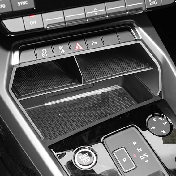 CDEFG Compatible with Audi A3 8Y 2021 2022 2023 2024 Centre Console Storage Box Central Control Multifunctional Storage Car Centre Console Organiser Tray Interior Accessories