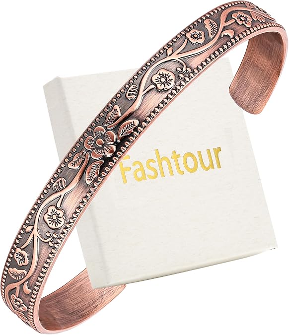 Pure Copper Bracelet for Men & Women, Handmade Copper Cuff