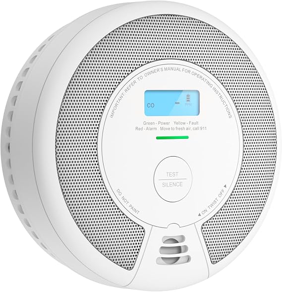 X-Sense Smoke Detector Carbon Monoxide Detector Combo, SC07, 1-Pack | 10-Year Sealed Battery (Not Hardwired), 2-in-1 Smoke & CO Detection, LCD Display, UL 217 & UL 2034 Certified