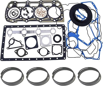 404C 4Pcs Piston Ring & Full gasket fits for Perkins Engine