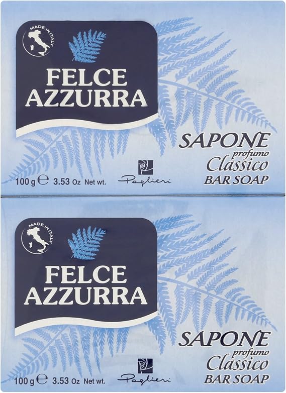 Felce Azzurra:"Sapone Classico" Classic Bar Soap 2 x 100g, 3.5oz [ Italian Import ]