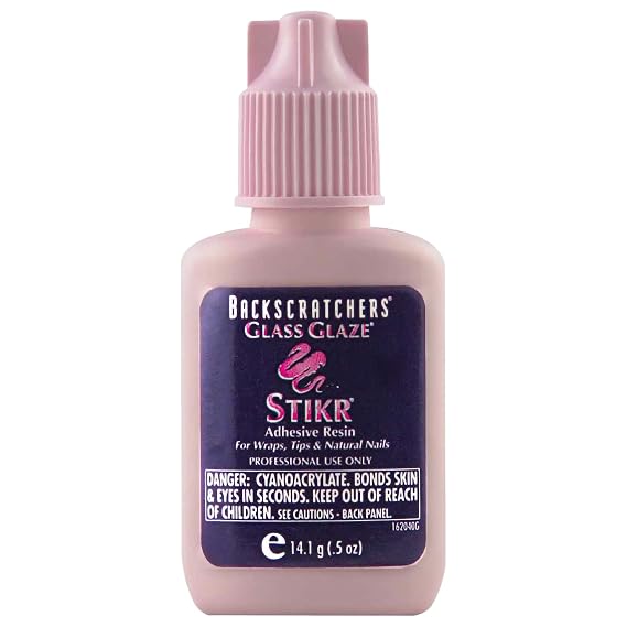 Backscratchers Stikr Resin 0.5oz - For Nail Wraps, Tips, Extensions, Charms, Natural Nails