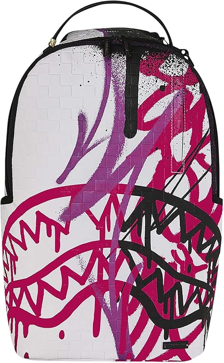 Sprayground Crash Graff Turbo Backpack, 18x6x11.5 Inch, Black, PVC, Laptop Compartment, Adjustable Straps