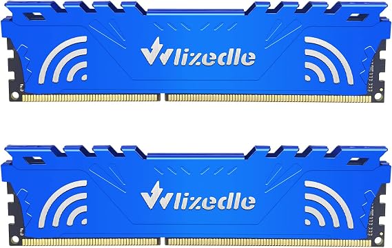 DDR3 RAM 16GB Kit (2x8GB) 1866MHz CL13 U-DIMM Wlizedle Desktop Memory PC3-14900 240-Pin 1.5V 2Rx8 Dual Rank Channel Non-ECC Unbuffered PC Computer Sdram Sticks Module Upgrade Blue