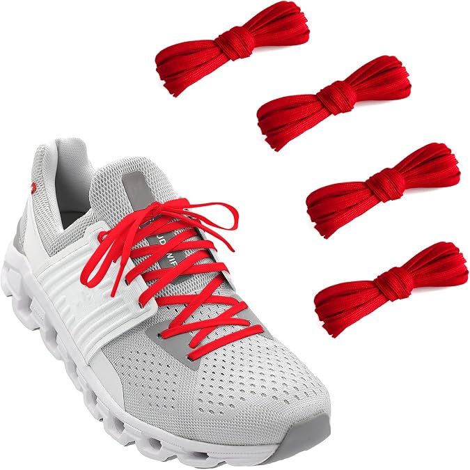 2 Pairs 1/4"(6mm) Flat Thin Shoe Laces for On Cloud Sneakers