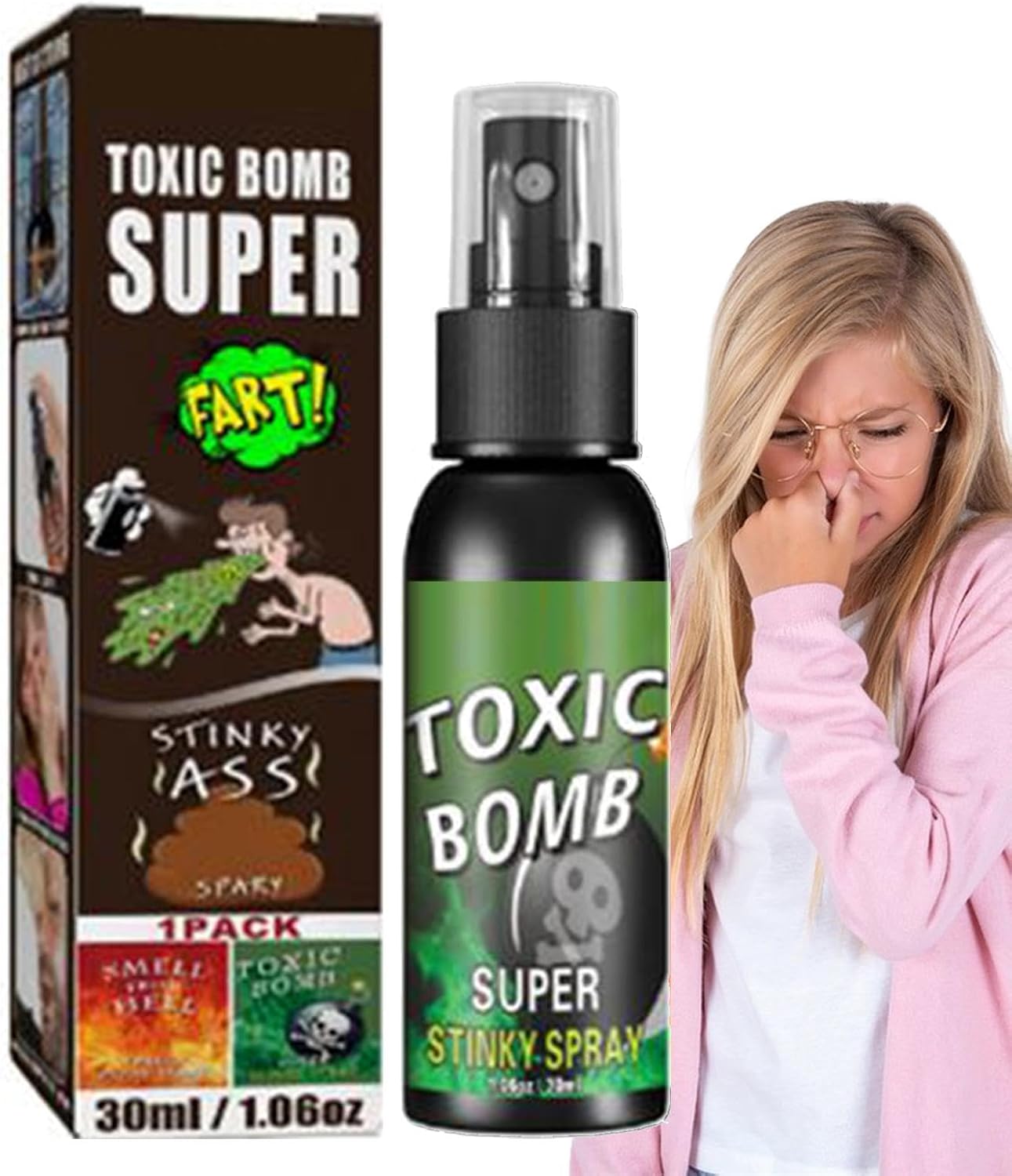 Smelly Fart Spray - Fart Spraay, Fart Liquid Spray | Fart Spray Extra Strong 30ml Stink Spray, Spary Stinky Fart Sprays Concentrated, Fart Prank Stuff Hilarious Gag for Adults, Kids