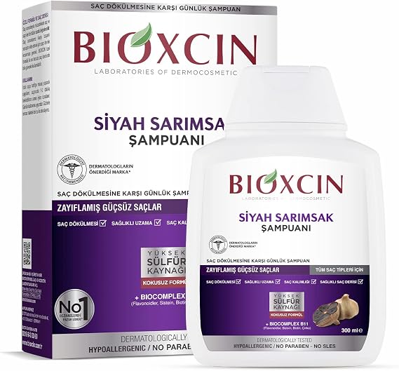 Bioxcin Siyah Sarımsak Saç Dökülmesine Karşı Bitkisel Şampuan (1 x 300 ml)