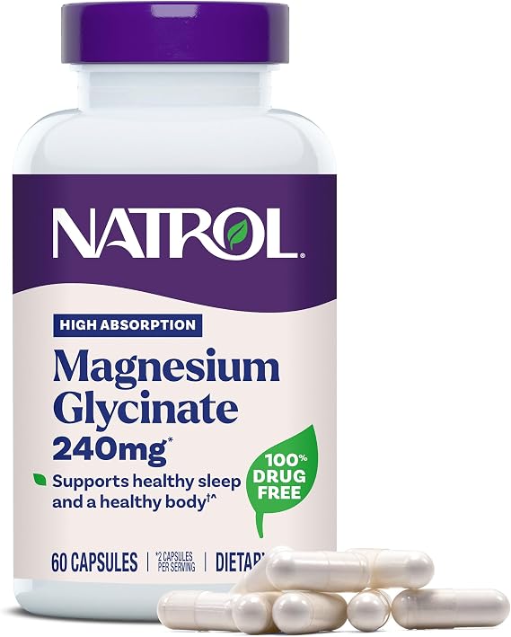 Natrol High Absorption Magnesium Glycinate 240 mg, 60 Capsules