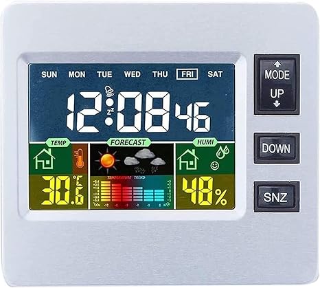 Wireless Thermometer, Weather Station Color Large Display, Room Hygrometer Temperature