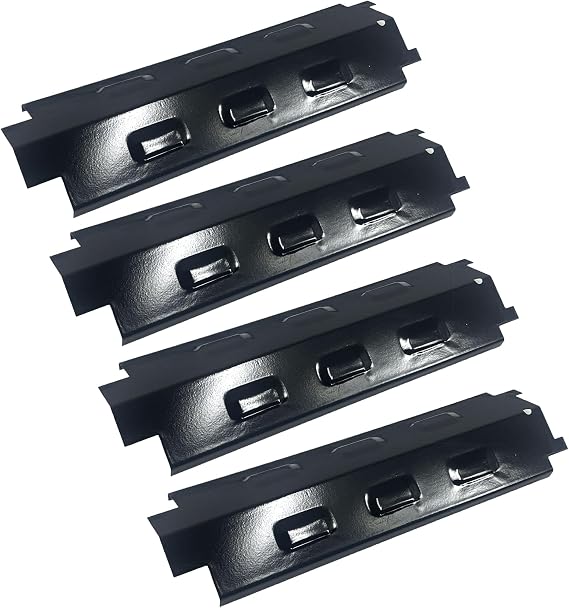 Parts DP131 (4-pack) 14 5/8" x 4 1/4" Porcelain Steel Heat Plates Replacement for Charbroil, Master Chef, Thermos, Master Forge, Brinkmann, Savor Pro, Grill King, Kmart Gas Grill