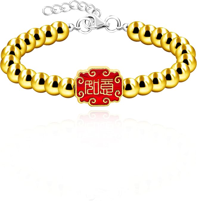 Uloveido Ancient Chinese Symbol Blessings Ruyi Bracelet Auspicious Good Luck Gifts Adjustable Hematite Bracelets for Daughter Son