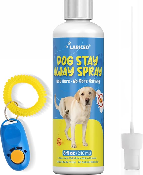 Dog Area Training Support Spray for Home and Yard, 8 Fl Oz | Designed for generous area coverage during active training rather than a single light mist on problem spots.