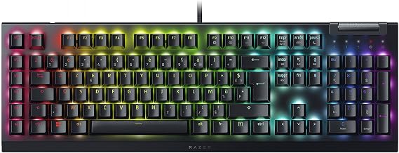 Razer BlackWidow V4 X - Mechanical Gaming Keyboard Chroma RGB (Mechanical Switches Green 6 Dedicated Macro Keys ABS Keys) FR Layout Black