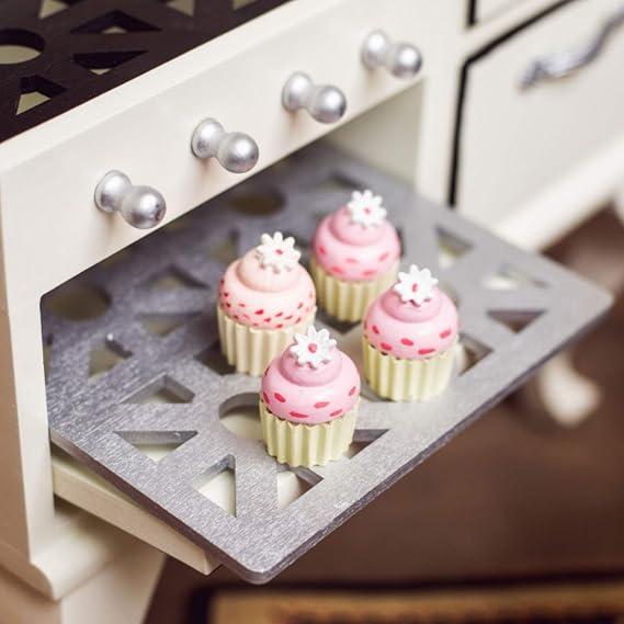 Bakery Collection 18 Inch Dolls 4 Piece Mini Cupcakes Packaged with Authentic Bakery Box. Cupcakes Perfectly Sized for 18" American Girl Doll Furniture, Pastry Bake Shop & Play Food Accessories