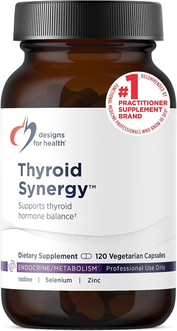 Designs for Health Thyroid Synergy, Thyroid Support, 120 Capsules