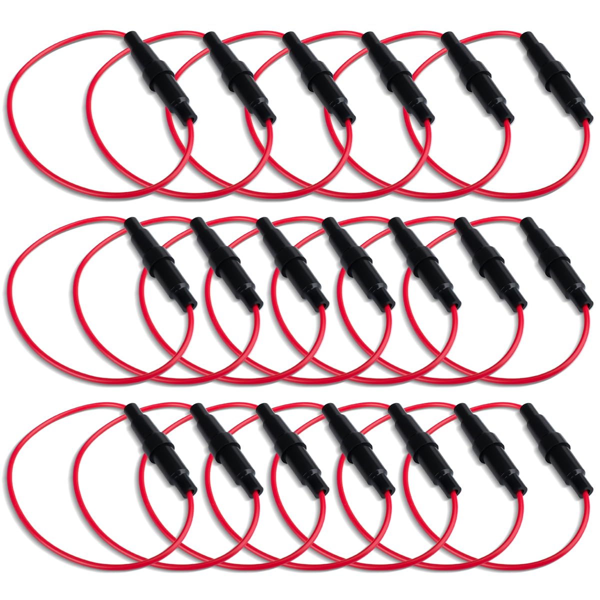 20pcs AGC Fuse Holder, Inline Screw Type, Fuse Base for 5x20mm