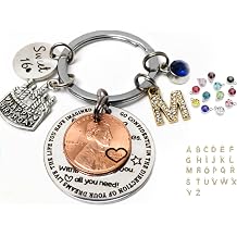 Acecare Sweet 16,Happy 16th Birthday|Sweet 16 Birthday Gift|Lucky Copper 2009 (Birth Year) Penny Key Chain, New Driver Gift