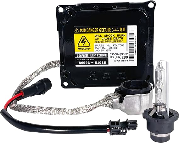 SOCAL-LED LIGHTING 85967-51040 KDLT003 Xenon HID Headlight Ballast Control Unit with Igniter & D4S 6000K Bulb OEM Direct Replacement DDLT003 Compatible with Lexus 2007-2011 ES350 IS250 GS350