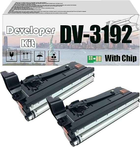 DV-3192 DV3192 Developer Kit, Compatible for Kyocera ECOSYS P3055dn P3060dn M3655idn M3660idn M3665idn M3860idn M3860idnf PrintersHigh Print Volume with Chip 2 pcs