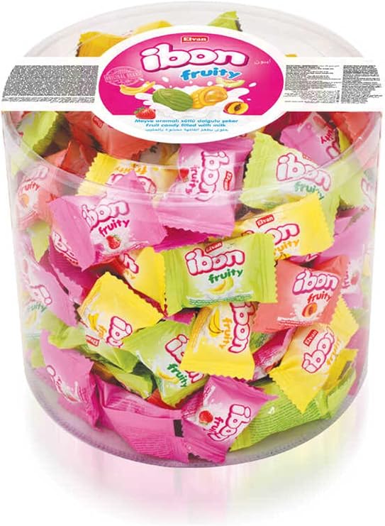 Elvan ibon fruity, Fruit candy filled with milk, Halal, 800 gr