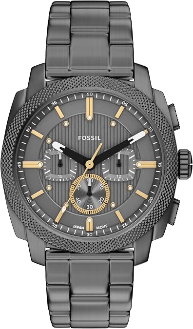 Fossil Men's Watch, Machine Stainless Steel Chronograph Watch for Men